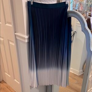J McLaughlin Crystal Pleated Ombre Midi Skirt EEEUC